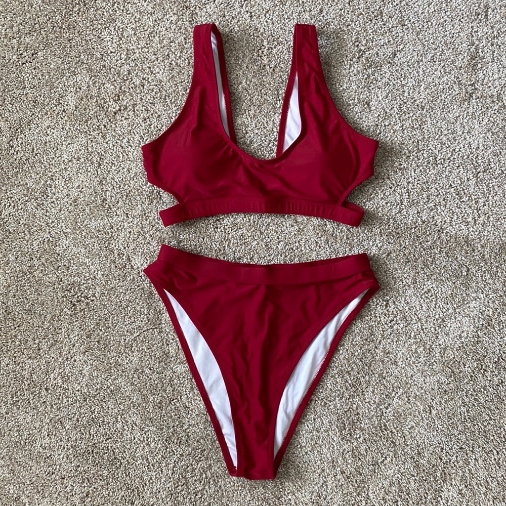Blooming Jelly High Waisted Two Piece Swimsuit